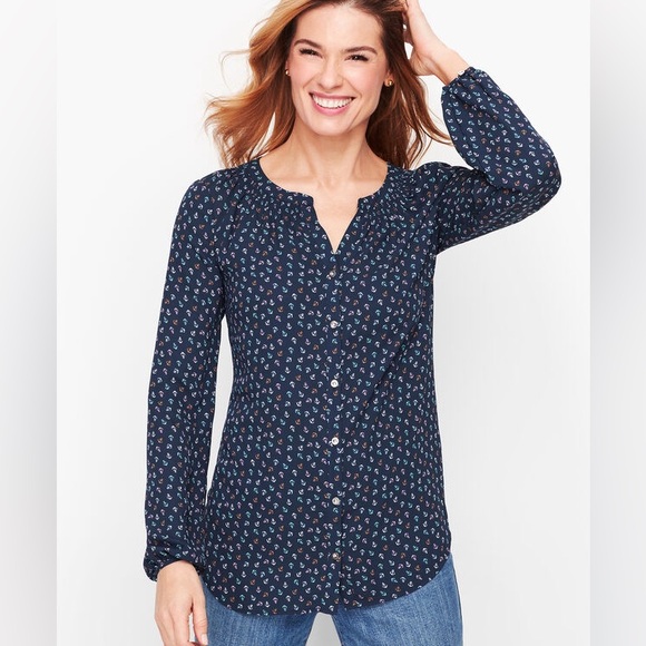Talbots Tops - TALBOTS Tossed anchors top